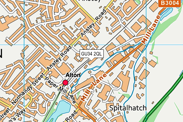 GU34 2QL map - OS VectorMap District (Ordnance Survey)