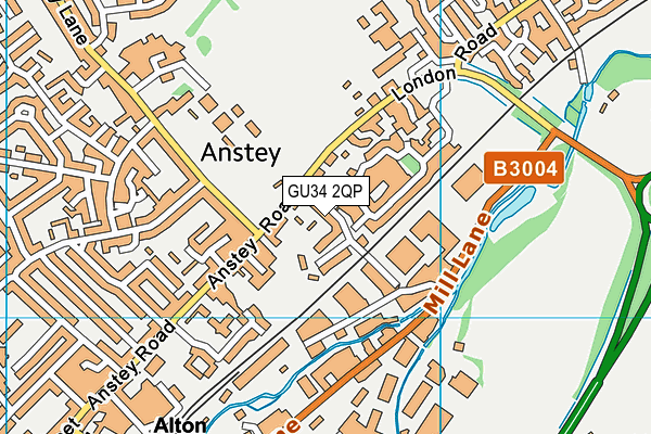 GU34 2QP map - OS VectorMap District (Ordnance Survey)