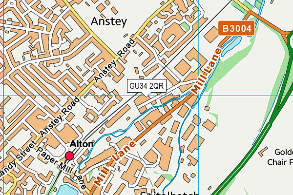 GU34 2QR map - OS VectorMap District (Ordnance Survey)