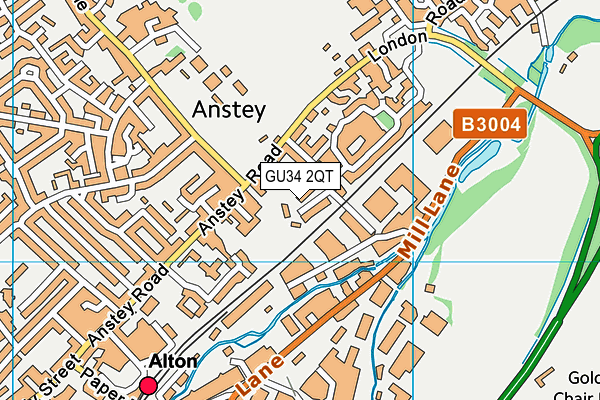 GU34 2QT map - OS VectorMap District (Ordnance Survey)