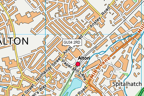 GU34 2RD map - OS VectorMap District (Ordnance Survey)