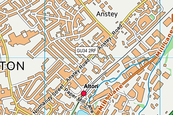 GU34 2RF map - OS VectorMap District (Ordnance Survey)