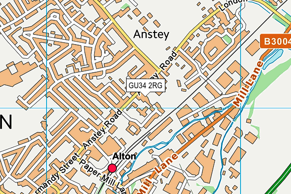 GU34 2RG map - OS VectorMap District (Ordnance Survey)