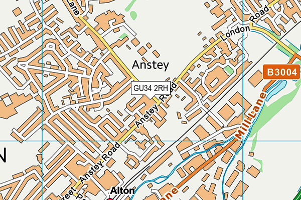 GU34 2RH map - OS VectorMap District (Ordnance Survey)