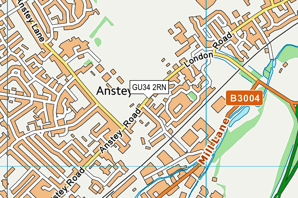 GU34 2RN map - OS VectorMap District (Ordnance Survey)