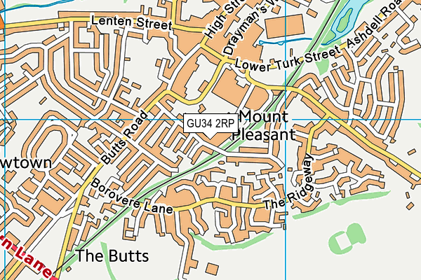 GU34 2RP map - OS VectorMap District (Ordnance Survey)