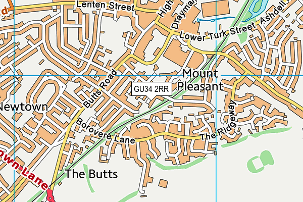 GU34 2RR map - OS VectorMap District (Ordnance Survey)