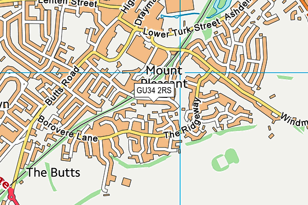 GU34 2RS map - OS VectorMap District (Ordnance Survey)