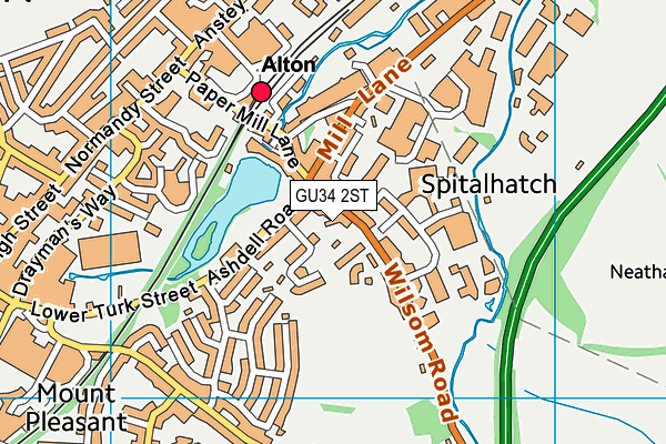 GU34 2ST map - OS VectorMap District (Ordnance Survey)