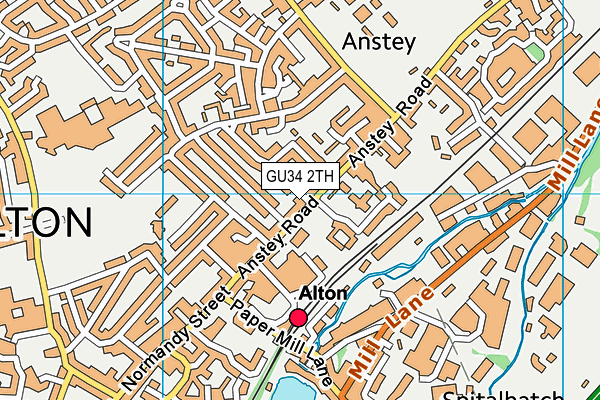 GU34 2TH map - OS VectorMap District (Ordnance Survey)