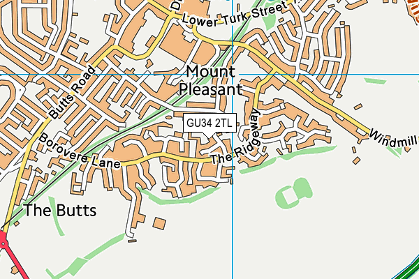 GU34 2TL map - OS VectorMap District (Ordnance Survey)