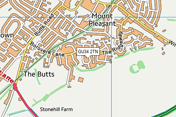 GU34 2TN map - OS VectorMap District (Ordnance Survey)