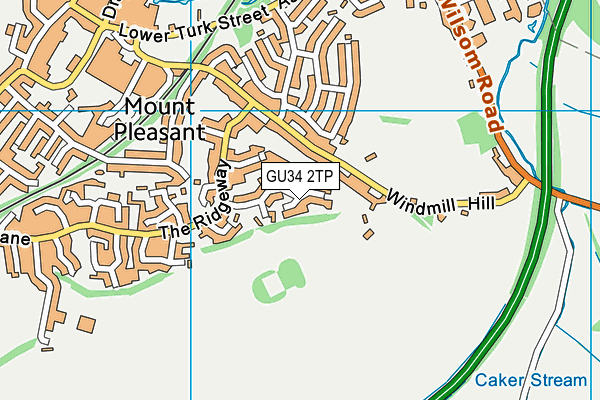 GU34 2TP map - OS VectorMap District (Ordnance Survey)