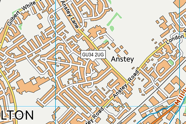 GU34 2UG map - OS VectorMap District (Ordnance Survey)