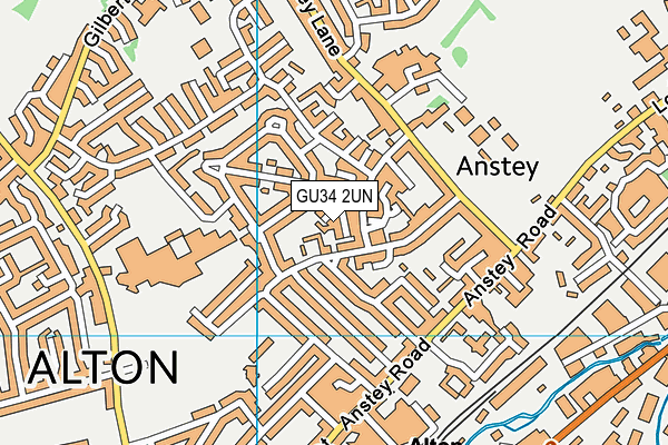 GU34 2UN map - OS VectorMap District (Ordnance Survey)