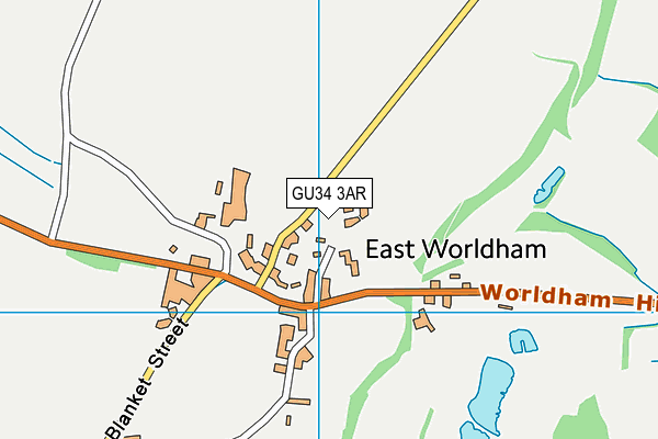 GU34 3AR map - OS VectorMap District (Ordnance Survey)