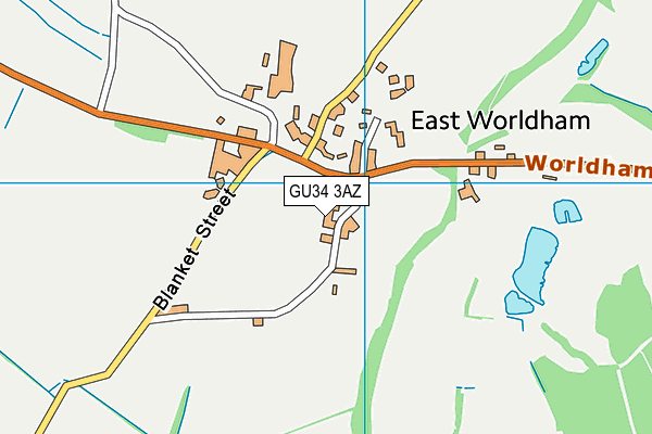 GU34 3AZ map - OS VectorMap District (Ordnance Survey)