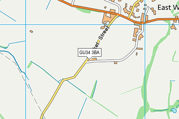 GU34 3BA map - OS VectorMap District (Ordnance Survey)