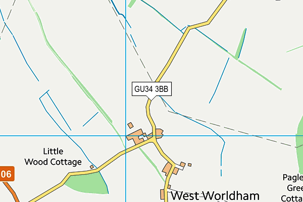 GU34 3BB map - OS VectorMap District (Ordnance Survey)