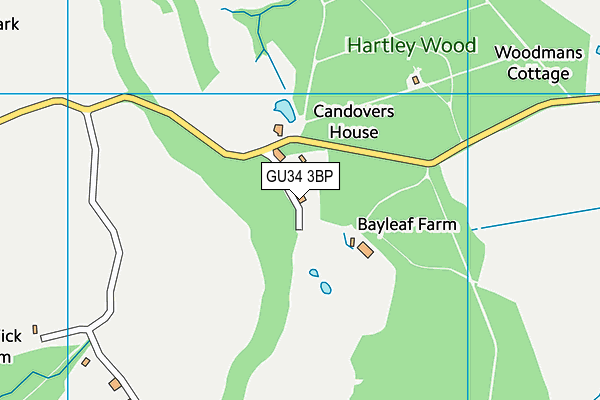 GU34 3BP map - OS VectorMap District (Ordnance Survey)