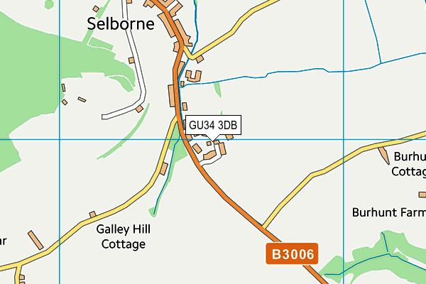 GU34 3DB map - OS VectorMap District (Ordnance Survey)