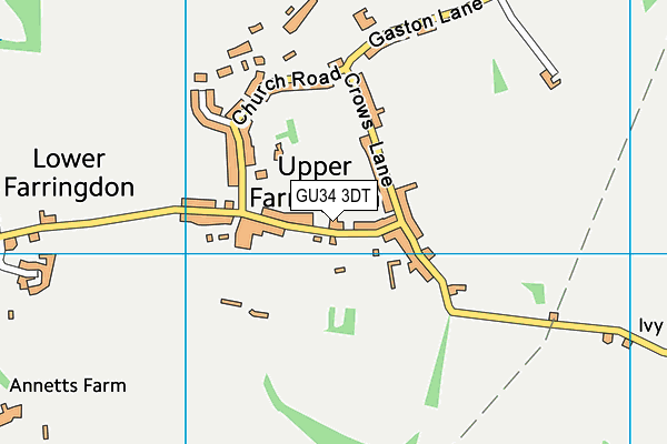 GU34 3DT map - OS VectorMap District (Ordnance Survey)