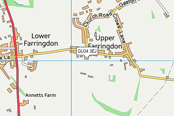 GU34 3EJ map - OS VectorMap District (Ordnance Survey)