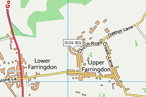 GU34 3EQ map - OS VectorMap District (Ordnance Survey)