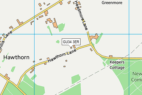 GU34 3ER map - OS VectorMap District (Ordnance Survey)