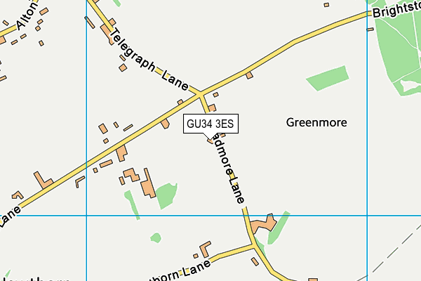 GU34 3ES map - OS VectorMap District (Ordnance Survey)