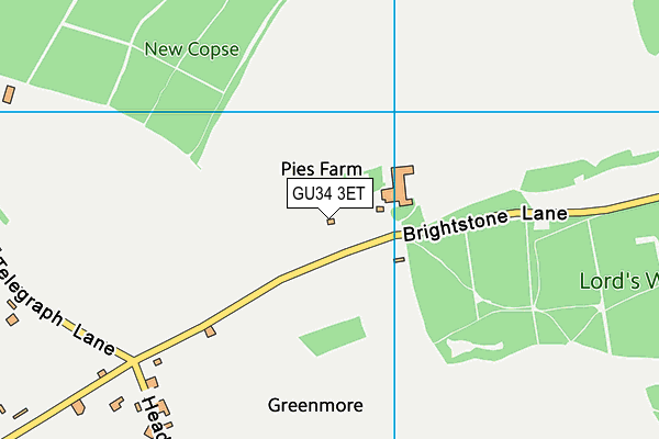 GU34 3ET map - OS VectorMap District (Ordnance Survey)