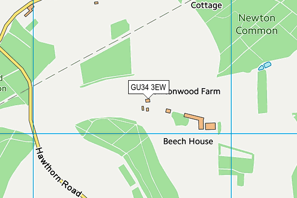 GU34 3EW map - OS VectorMap District (Ordnance Survey)