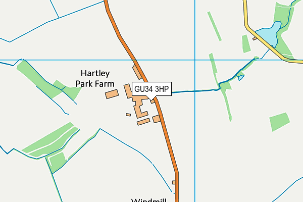 GU34 3HP map - OS VectorMap District (Ordnance Survey)