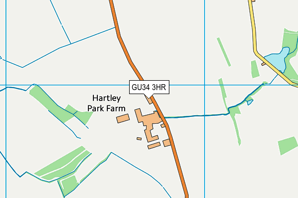 GU34 3HR map - OS VectorMap District (Ordnance Survey)