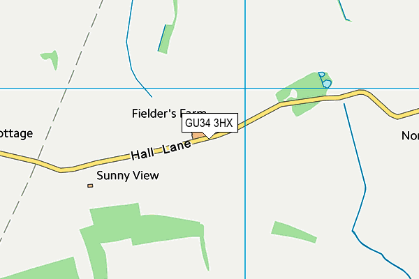 GU34 3HX map - OS VectorMap District (Ordnance Survey)