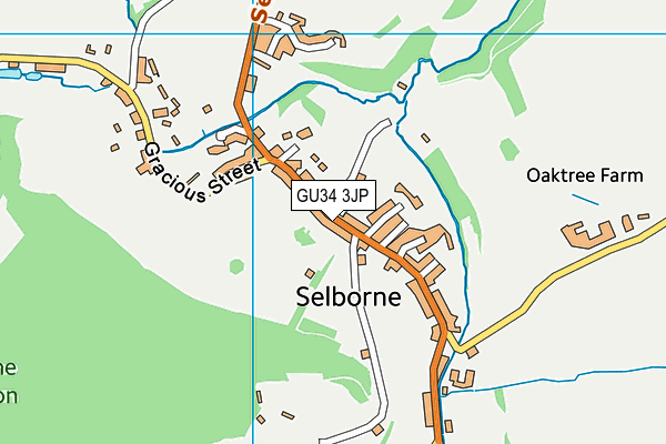 GU34 3JP map - OS VectorMap District (Ordnance Survey)