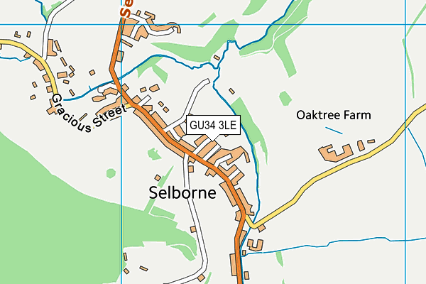 GU34 3LE map - OS VectorMap District (Ordnance Survey)