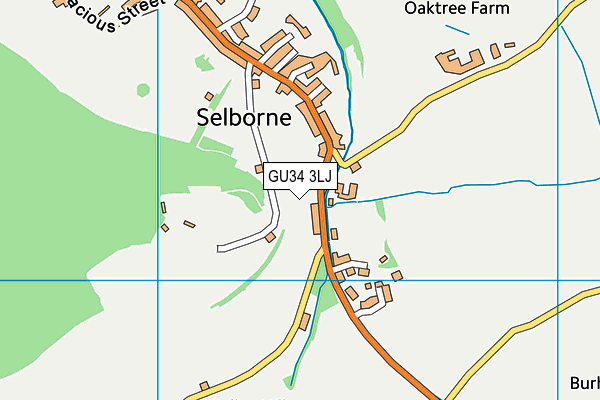 GU34 3LJ map - OS VectorMap District (Ordnance Survey)