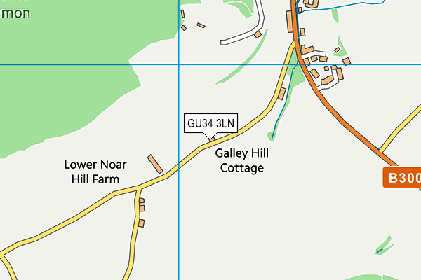 GU34 3LN map - OS VectorMap District (Ordnance Survey)