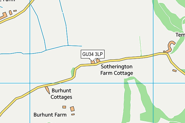 GU34 3LP map - OS VectorMap District (Ordnance Survey)