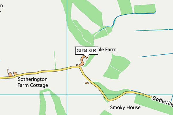 GU34 3LR map - OS VectorMap District (Ordnance Survey)