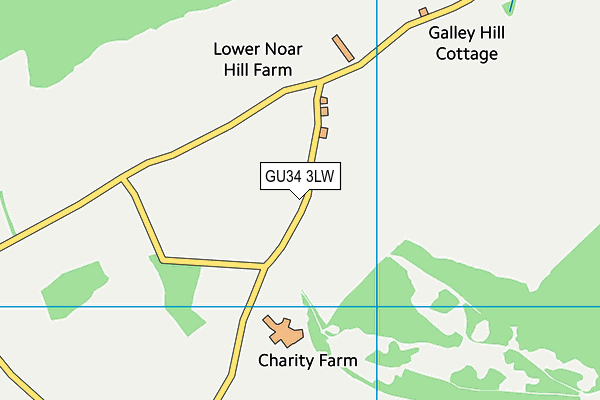 GU34 3LW map - OS VectorMap District (Ordnance Survey)