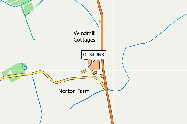 GU34 3NB map - OS VectorMap District (Ordnance Survey)