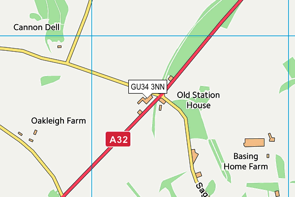 GU34 3NN map - OS VectorMap District (Ordnance Survey)