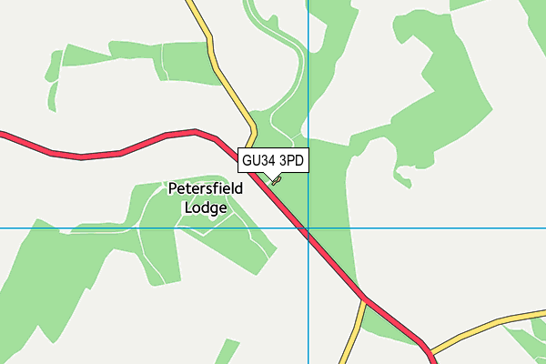 GU34 3PD map - OS VectorMap District (Ordnance Survey)