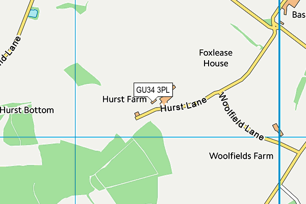 GU34 3PL map - OS VectorMap District (Ordnance Survey)