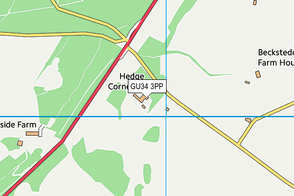 GU34 3PP map - OS VectorMap District (Ordnance Survey)
