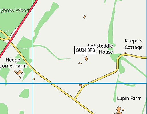 GU34 3PS map - OS VectorMap District (Ordnance Survey)
