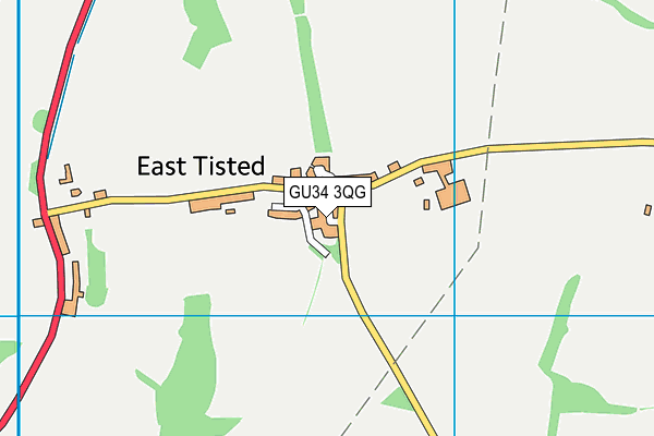 GU34 3QG map - OS VectorMap District (Ordnance Survey)