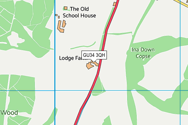 GU34 3QH map - OS VectorMap District (Ordnance Survey)